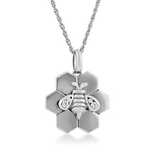 Load image into Gallery viewer, Sterling Cubic Zirconia Honeycomb Necklace