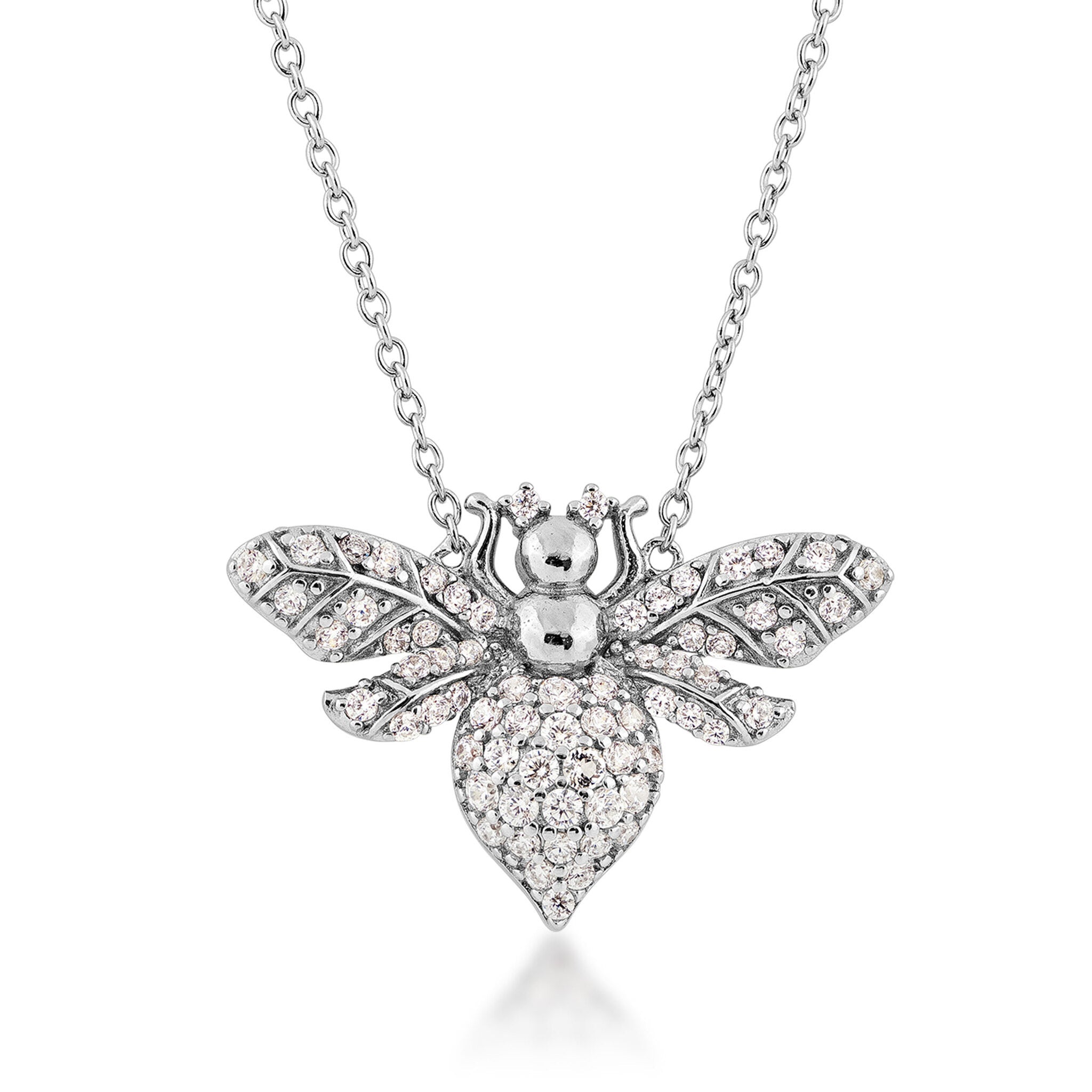 Sterling Bling Bee Necklace
