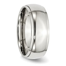 Load image into Gallery viewer, Stainless Steel Domed Ridged Edge Band