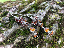 Load image into Gallery viewer, Sadira Earrings: Sterling Silver, Amber and Tiger Eye