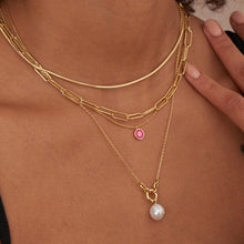 Load image into Gallery viewer, Gold Pearl Sparkle Pendant Necklace