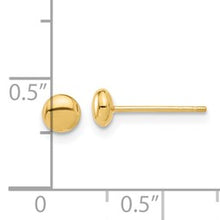 Load image into Gallery viewer, 14K Polished 4.5mm Button Post Earrings