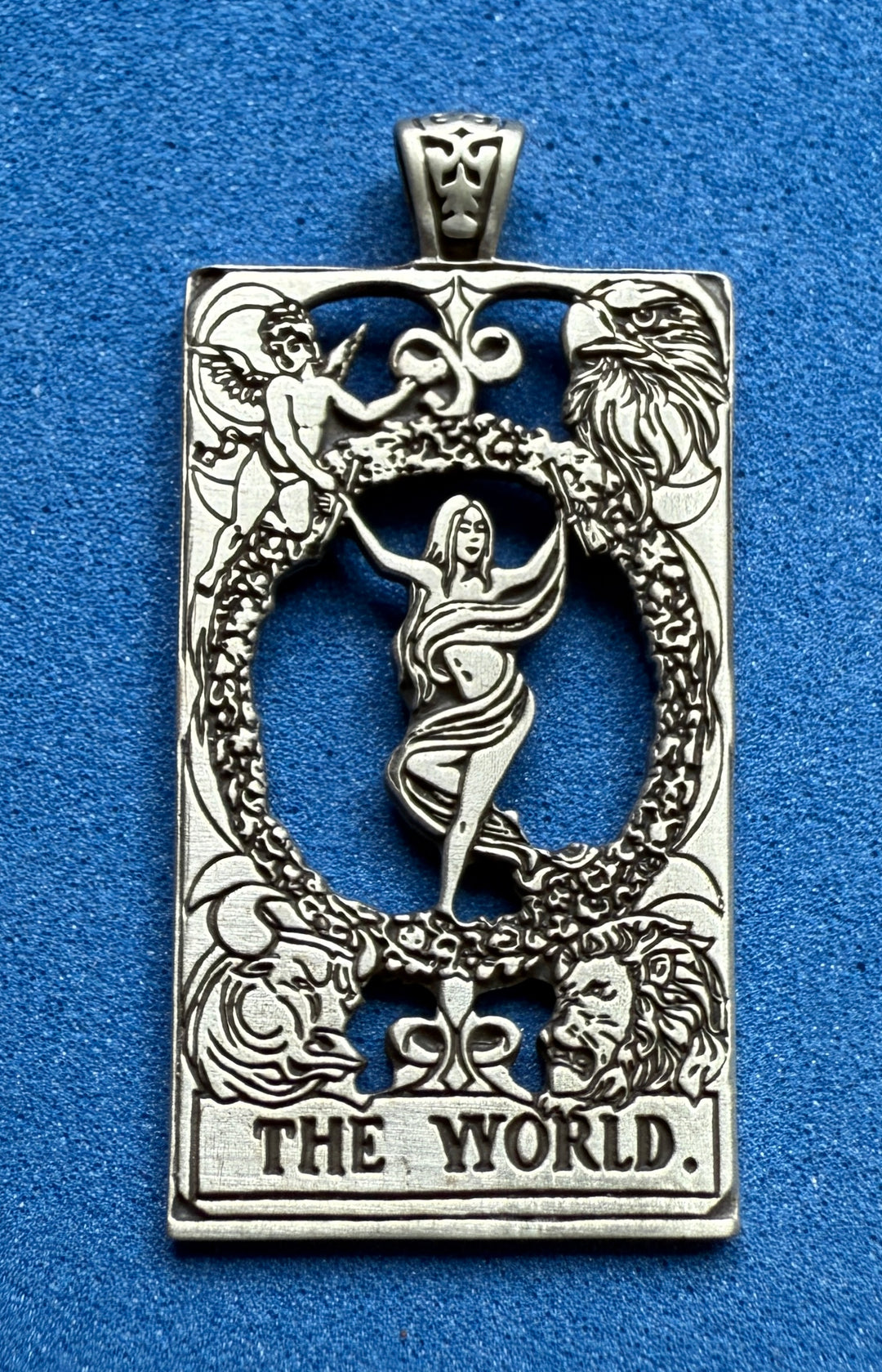 The World: Tarot Card Sterling Necklace