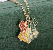 Gold Wizard House Crest Necklace