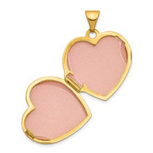 Load image into Gallery viewer, 14KY Scroll Design Reversible Heart Locket Pendant