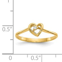 Load image into Gallery viewer, 14k Natural Diamond Accent Heart Ring