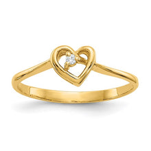 Load image into Gallery viewer, 14k Natural Diamond Accent Heart Ring