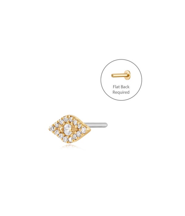 SKYLAR | Diamond Evil Eye Threadless End - single