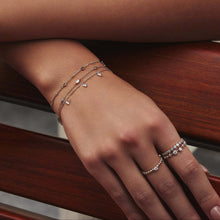 Load image into Gallery viewer, Silver Multi Rhombus Station Bracelet