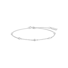 Load image into Gallery viewer, Silver Multi Rhombus Station Bracelet