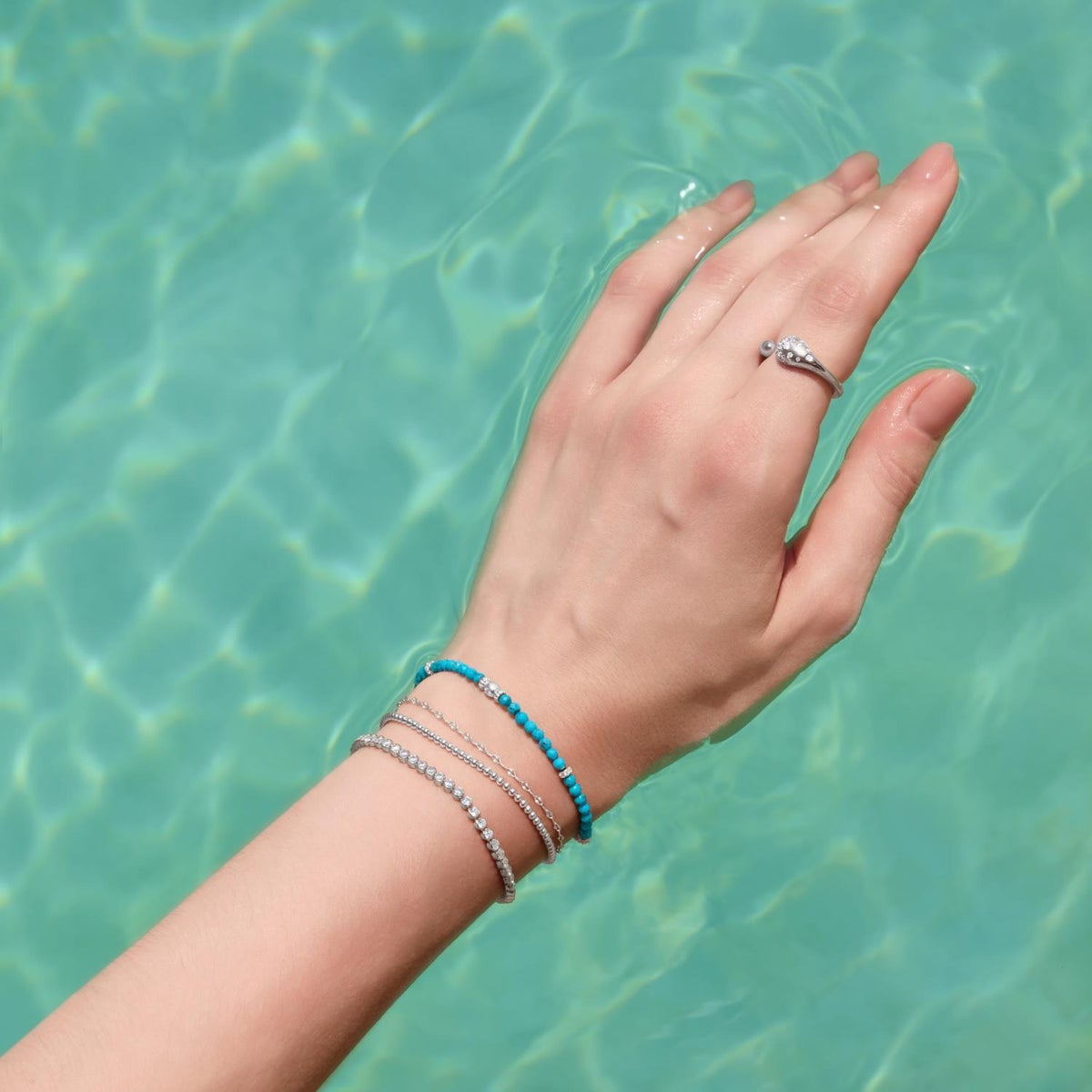 Silver Textured Chain Bracelet