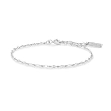 Load image into Gallery viewer, Silver Textured Chain Bracelet