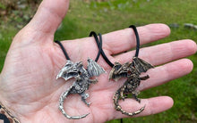 Load image into Gallery viewer, FINGER DRAGON NECKLACE STERLING SILVER