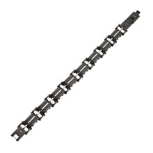Load image into Gallery viewer, Black Carbon Fiber &amp; Matte Finish Link Bracelet