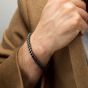 Load image into Gallery viewer, 5mm Brushed Antiqued Finish Black IP Steel Sandblast Franco Chain Bracelet
