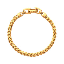 Load image into Gallery viewer, 5mm 18Kt Gold IP Steel Sandblast Franco Chain Bracelet