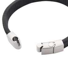 Load image into Gallery viewer, Twill Weave Suede Black Leather Bracelet