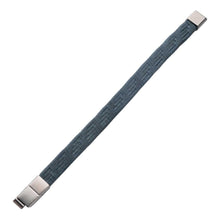 Load image into Gallery viewer, Twill Weave Suede Grey Leather Bracelet