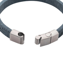 Load image into Gallery viewer, Twill Weave Suede Grey Leather Bracelet