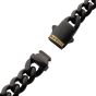 Load image into Gallery viewer, 8mm Black IP Steel Matte Finish Miami Cuban Chain Bracelet with Genuine Black Sapphire Gem