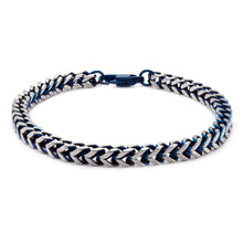 Load image into Gallery viewer, Steel Blue IP Franco Chain Bracelet