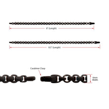 Load image into Gallery viewer, 6mm Matte Finish Black IP Stainless Steel Bold Box Chain Bracelet
