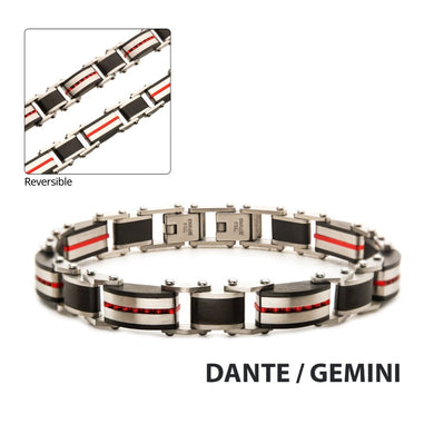 Black & Red IP Dante Link Bracelet