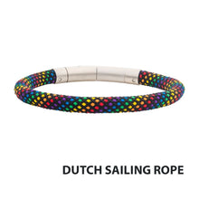 Load image into Gallery viewer, 6mm Rainbow Nylon Cord Bracelet