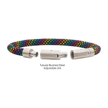 Load image into Gallery viewer, 6mm Rainbow Nylon Cord Bracelet