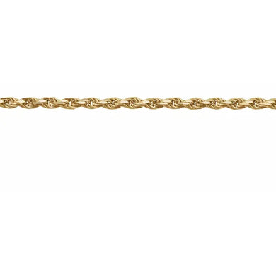 10K Diamond Cut Solid Gold Rope Chain