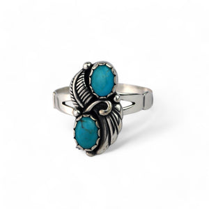 Estate Turquoise and Sterling Silver Ring