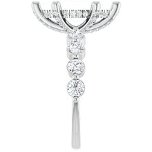 Load image into Gallery viewer, 14KW 3/4 CTW Lab-Grown Diamond Peg Shank with Marquise 6-Prong French Set Head