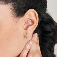 Load image into Gallery viewer, Gold Orb Huggie Hoop Earrings