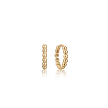 Load image into Gallery viewer, Gold Orb Huggie Hoop Earrings