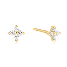 Load image into Gallery viewer, Gold Four-Petal Stud Earrings