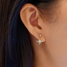 Load image into Gallery viewer, Gold Dangling Nova Star Stud Earrings