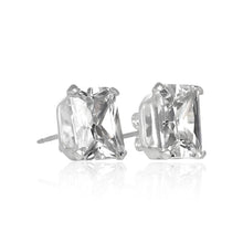 Load image into Gallery viewer, Emerald Cut CZ Stud Earrings 9x7