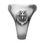Load image into Gallery viewer, Stainless Steel Antiqued Finish with Compass &amp; Vintage Anchor Ring
