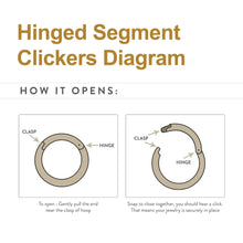 Load image into Gallery viewer, 24KT Gold PVD Triple Stack Hinged Segment Rings