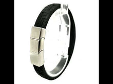 Load image into Gallery viewer, Twill Weave Suede Black Leather Bracelet