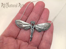 Load image into Gallery viewer, Hugging Fairy Sterling Necklace