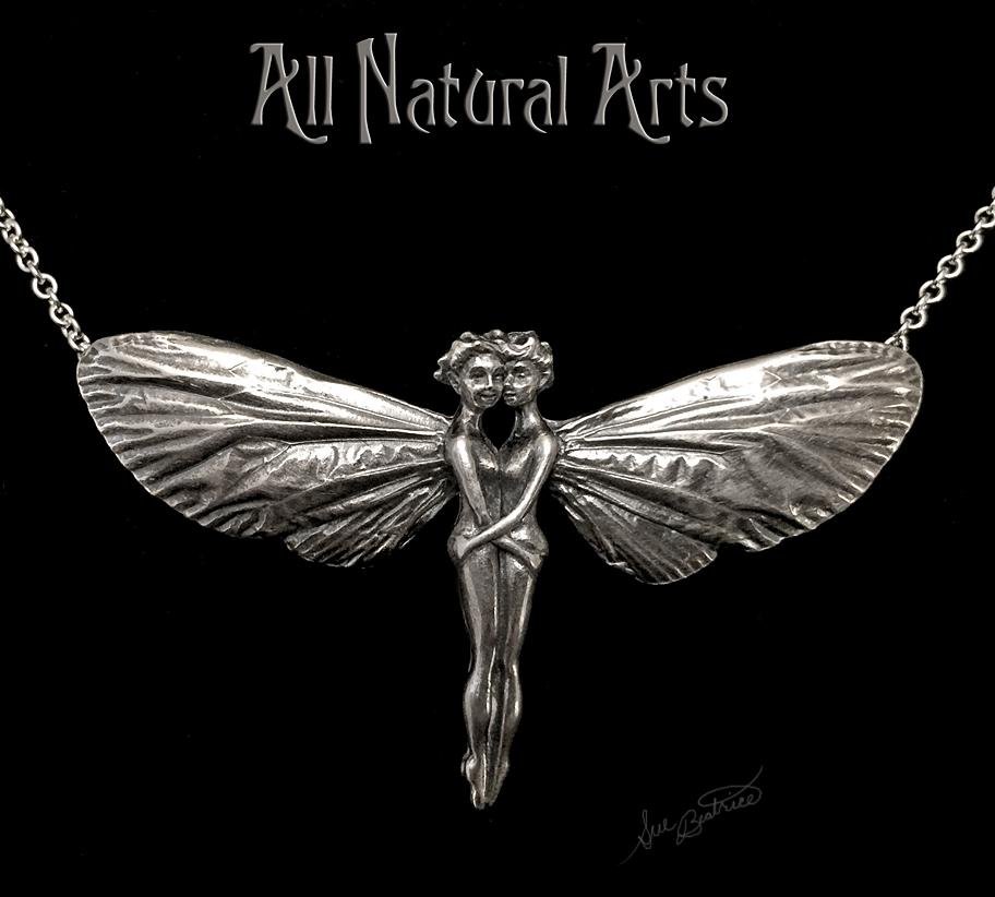 Hugging Fairy Sterling Necklace
