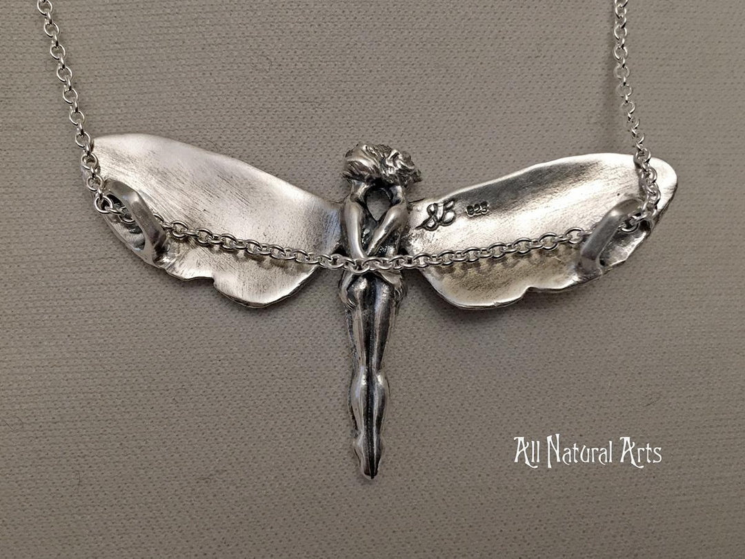 Hugging Fairy Sterling Necklace