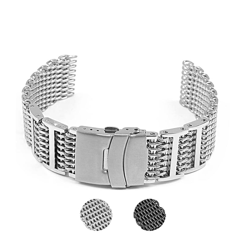 Stainless H-Link Shark Mesh Strap