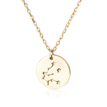 Load image into Gallery viewer, Zodiac Constellation Disc Charm Necklace
