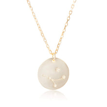 Load image into Gallery viewer, Zodiac Constellation Disc Charm Necklace