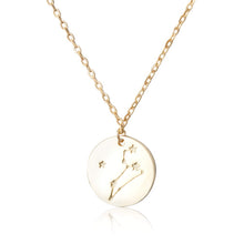 Load image into Gallery viewer, Zodiac Constellation Disc Charm Necklace
