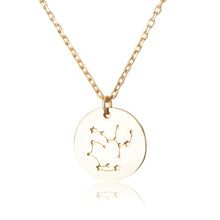 Load image into Gallery viewer, Zodiac Constellation Disc Charm Necklace