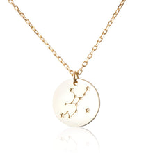 Load image into Gallery viewer, Zodiac Constellation Disc Charm Necklace