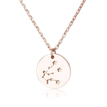 Load image into Gallery viewer, Zodiac Constellation Disc Charm Necklace